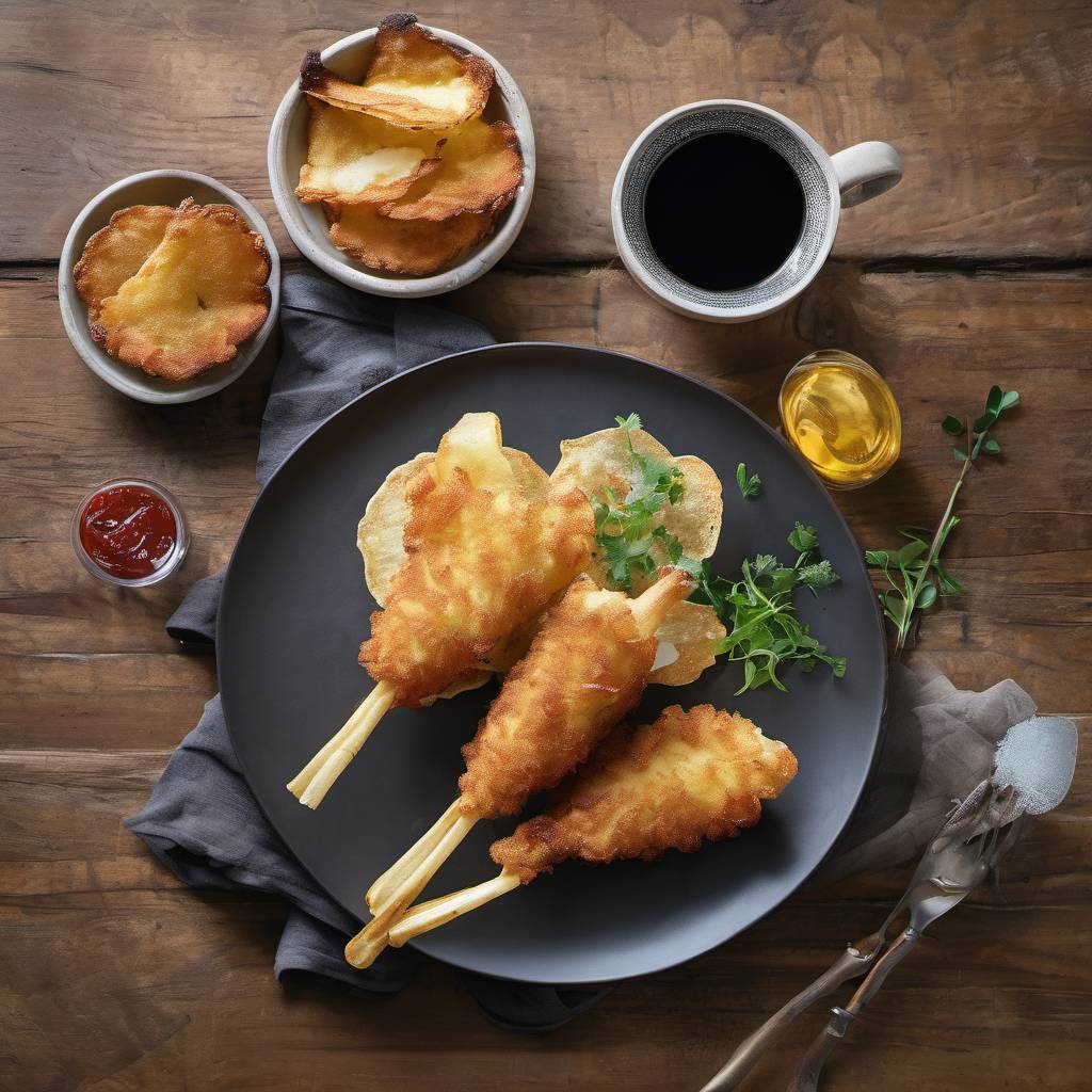 Chilean Twist: Crispy Palacinke with Parsnip Potato Chip Drumsticks