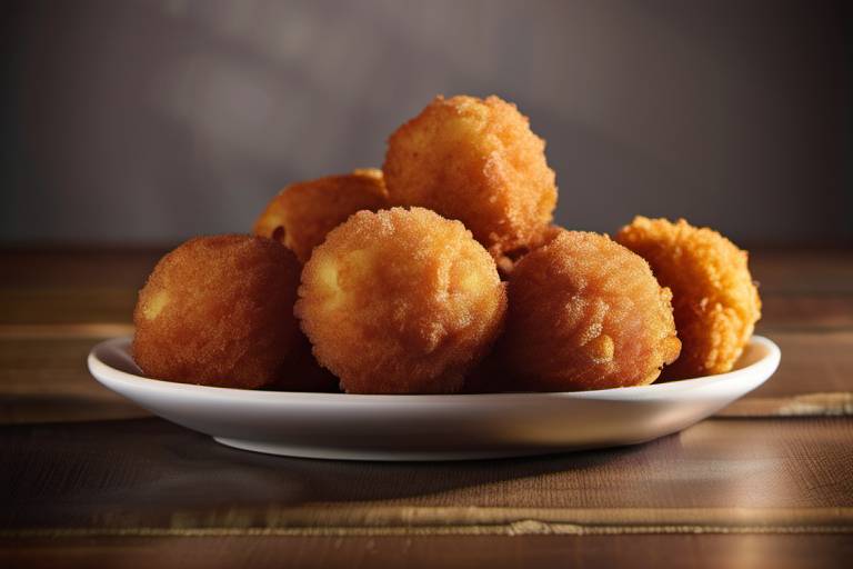 Fast foods, hush puppies