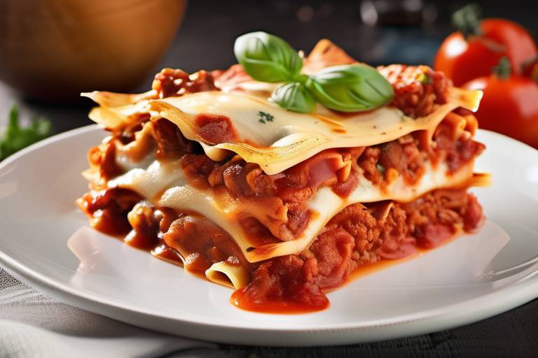 Lasagna with meat & sauce, low-fat, frozen entree