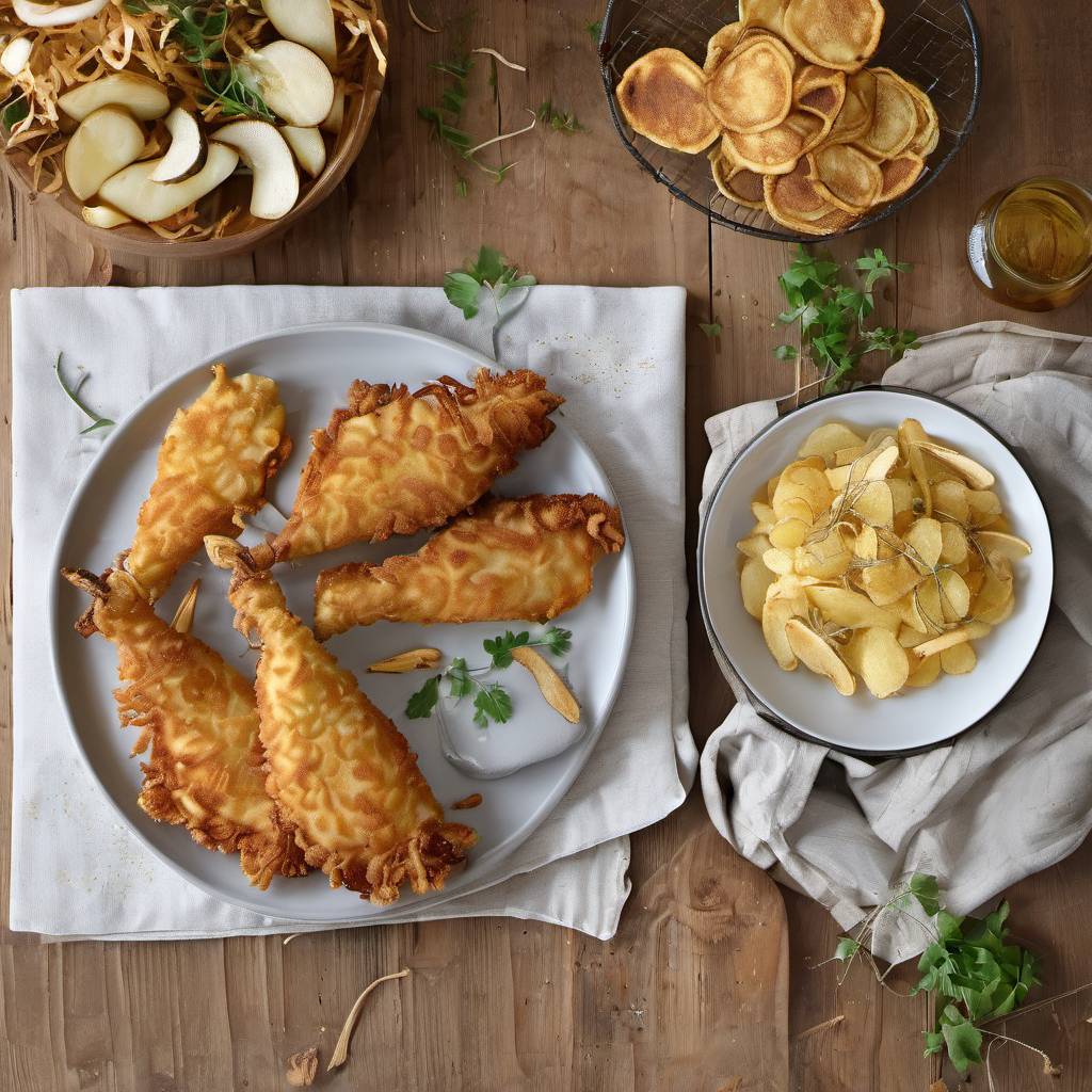 Chilean Twist: Crispy Palacinke with Parsnip Potato Chip Drumsticks