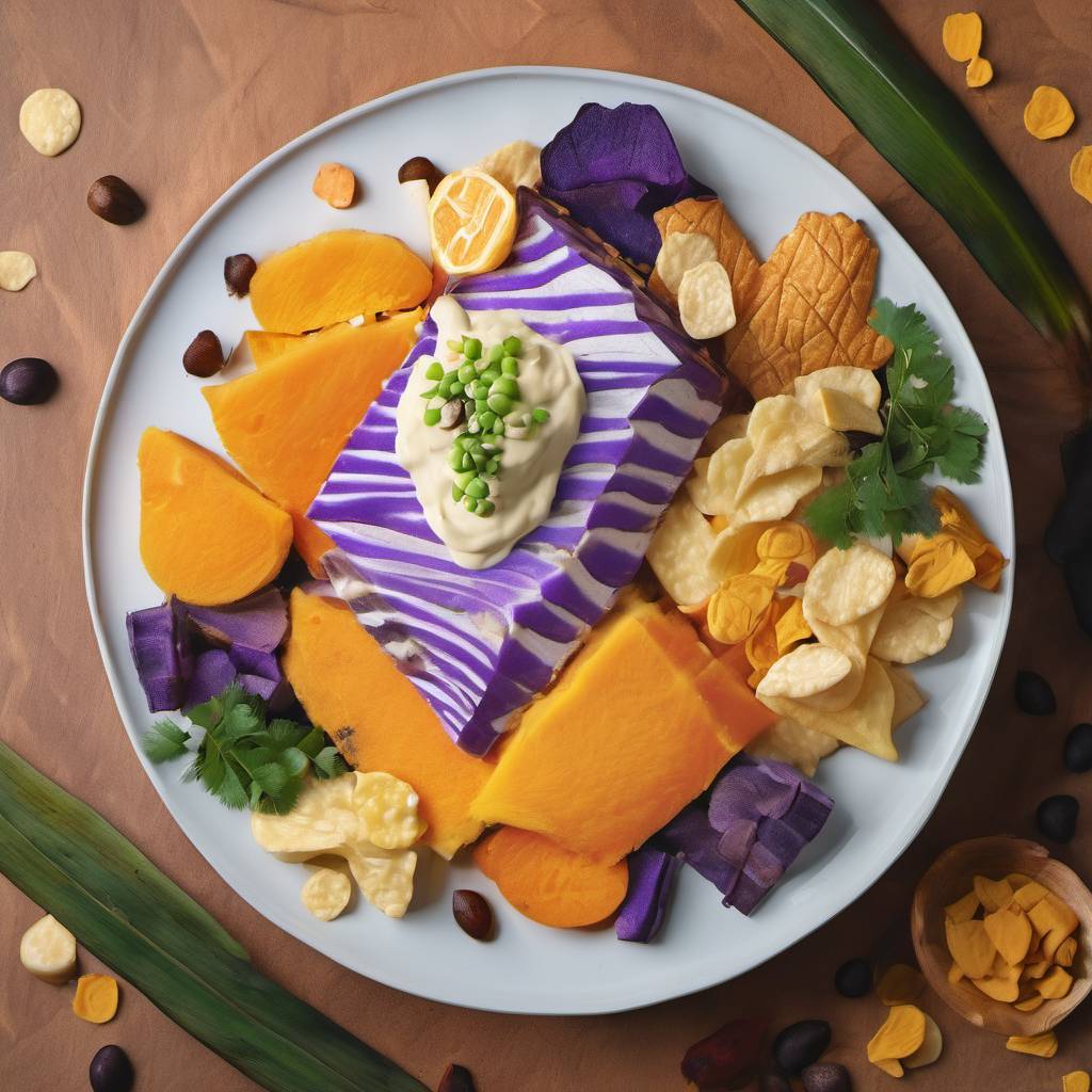 Cheez Whiz Yam Bake with Crispy Taro Chip Topping